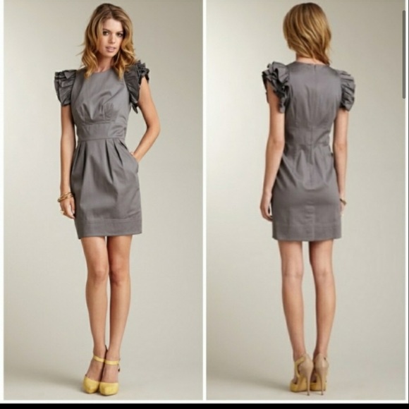 Jessica Simpson Frilled Gray Mini dress